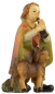 Preview: Handbemalte Krippenfigur Kind mit einer Ziege, ca. 7 cm, K 001-30