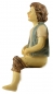 Mobile Preview: Handbemalte Krippenfigur Junge auf der Toilette, ca. 6 cm, K 007-31