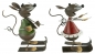 Mobile Preview: 2er Set Bezaubernde Mäuse auf Skiern ca. 12 cm - Weihnachtsdekoration