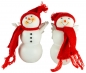 Preview: 2er Set Bezaubernde Schneemänner mit Flügeln ca. 12 cm - Weihnachtsdekoration
