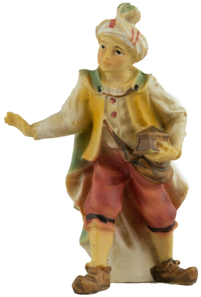 Handbemalte Krippenfigur orientalischer Junge / Elefantentreiber, ca. 8 cm, K 001-24