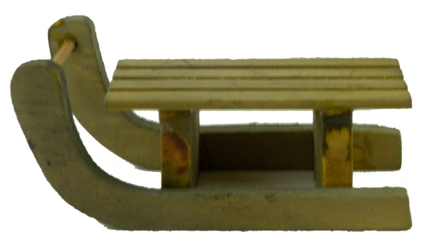Holzschlitten klein - Krippenzubehör, ca. 3 cm
