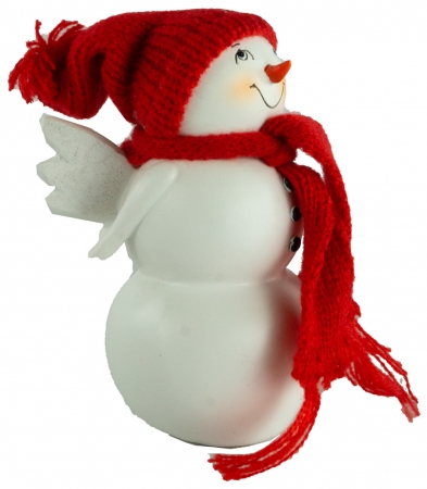 2er Set Bezaubernde Schneemänner mit Flügeln ca. 12 cm - Weihnachtsdekoration