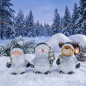 Preview: 3er Set Bezaubernder Nikolaus, Schneemann und Elch ca. 7 cm - Weihnachtsdekoration