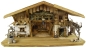 Preview: Festliche Weihnachtskrippe Aicha inkl. - 17 tlg. - Figurensatz ETA 1  - Maße Krippe ca. 69 x 29 x 34 cm