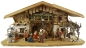 Preview: Festliche Weihnachtskrippe Aicha inkl. - 17 tlg. - Figurensatz ETA 1  - Maße Krippe ca. 69 x 29 x 34 cm