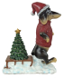 Preview: Weihnachtszauber auf vier Pfoten: Dackel mit Weihnachtsbaum-Schlitten