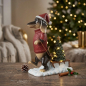 Preview: Weihnachtszauber auf vier Pfoten: Dackel mit Weihnachtsbaum-Schlitten