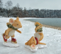 Preview: 2er Set Mäuse "kleines Winterglück auf Kufen"