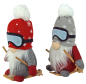 Preview: Dekowichtel Skifahrer im 2-er Set - Weihnachtliche Winterdekoration mit besonderem Charme
