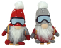 Preview: Dekowichtel Skifahrer im 2-er Set - Weihnachtliche Winterdekoration mit besonderem Charme