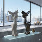 Preview: 2er Set Elegante Elche ca. 22 cm - Weihnachtsdekoration