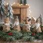 Preview: 4er Set Bezaubernde Figuren im Sack ca. 6 cm - Weihnachtsdekoration