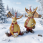 Preview: 2er Set Niedlicher Elch Sack / Geschenk - Weihnachtsdekoration