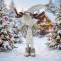 Preview: Winterlicher Teleskop Elch - Höhe ca. 81 cm