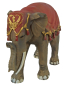Preview: Dekorativer Elefant mit edler Decke K 134-2