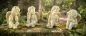 Preview: 4er Set Goldige Engel ca. 5 cm - Dekoration