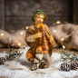 Preview: Handbemalte Krippenfigur Dudelsackspieler, ca. 8 cm, K 001-11