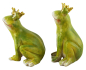 Preview: Entzückendes 2er Set Froschkönig - Höhe ca. 9,5 cm