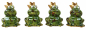 Preview: Charmantes 4er Set Froschkönig - Höhe ca. 6,9 cm
