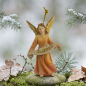 Preview: Handbemalte Krippenfigur Glorienengel mit Gloria Tuch, ca. 10 cm, K 182-99