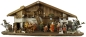 Preview: Weihnachtskrippe-Gotthardt-dunkel mit 24 teiligem Weihnachtsfiguren Set