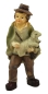 Preview: Handbemalte Krippenfigur Hirtenjunge mit Lamm, ca. 7,5 cm, K176-11