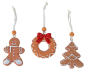 Preview: Weihnachtsanhänger im Lebkuchen-Look – 6-teiliges Set