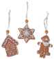 Preview: Weihnachtsanhänger im Lebkuchen-Look – 6-teiliges Set