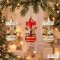 Preview: Weihnachtsanhänger Karussell – 3er-Set in Rot, Weiß und Gold