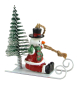 Preview: Weihnachtlicher Christbaumschmuck – Fröhliche Figuren auf dem Schlitten