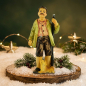 Preview: Handbemalte Krippenfigur Jäger mit Hund, ca. 9,5 cm, K 933