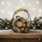 Preview: Korb mit Holz - ca. 3,5 cm