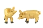 Preview: Handbemalte Krippenfiguren Hausschweinherde 3-tlg., ca. 3 cm, T200-12
