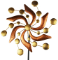 Preview: Gigantisches Windrad in Kupfer und Gold - Höhe ca. 190 cm