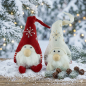 Preview: 2er Set Winterlicher Wichtel Lumiere klein ca. 40 cm - Weihnachtsdekoration