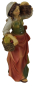 Preview: Handbemalte Krippenfigur „Marktfrau mit Gemüsekorb & Holz“ –K131-10