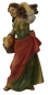 Preview: Handbemalte Krippenfigur „Marktfrau mit Gemüsekorb & Holz“ –K131-10