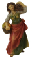 Preview: Handbemalte Krippenfigur „Marktfrau mit Gemüsekorb & Holz“ –K131-10