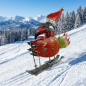 Preview: Cooler Rabe auf Ski - Höhe ca. 17 cm