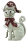Preview: Weihnachtliche Katze Minka 2er Set - Höhe ca. 11 cm
