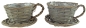 Preview: 2er Set Natürliche Pflanztasse ca. 11 cm - Gartendekoration