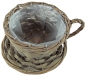 Preview: 2er Set Natürliche Pflanztasse ca. 11 cm - Gartendekoration