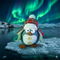 Preview: Niedlicher Pinguin ca. 16 cm - Weihnachtsdekoration