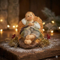 Preview: Handbemalte Krippenfigur Junge liegend, ca. 6 cm, K 182-38