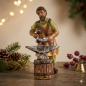 Preview: Handbemalte Krippenfigur Schmied mit Amboss 3-tlg., ca. 10 cm, K 937-10