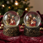 Preview: 2er Set Stimmungsvolle Schneekugeln Heilige Familie groß ca. 9 cm - Dekoration