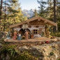 Preview: Traditionelle Weihnachtskrippe Schupf inkl. 11-tlg. Figurensatz K 111, Maße Krippe: ca. 30 x 10 x 14 cm