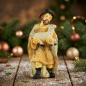Preview: Handbemalte Krippenfigur Schäfer mit einem Schaf, ca. 12 cm, K 507-14