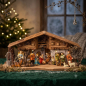 Preview: Detaillierte Weihnachtskrippe Thun inkl. 17-tlg. Figurensatz ETA 1, Maße Krippe: ca. 70 x 30 x 29 cm